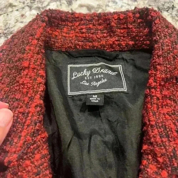 Size medium lucky brand moto zippered jacket - Picture 4 of 10